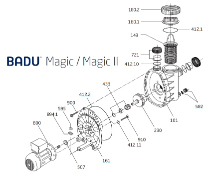 Изображение Комплект для ремонта насоса Badu Magic (I/II) 11